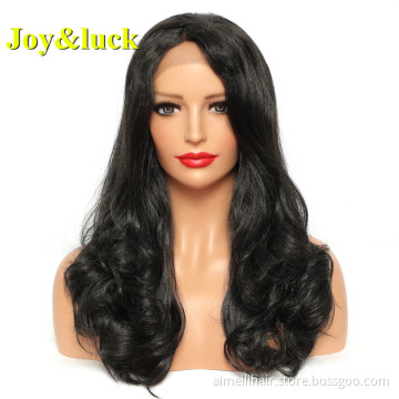 Lacefront Wholesale Wigs High Quality for Women Long Natural Wave Curl Black Ladies Lace Front Synthetic Headband Hair Wigs